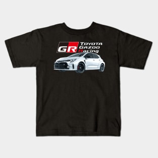 GR Corolla HOT HATCH Circuit Edition JDM White Kids T-Shirt